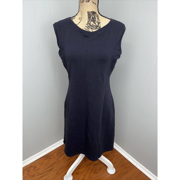 Talbots Petites Navy Blue Stretch‎ Cotton Sheath Dress Small Washable - Picture 1 of 8